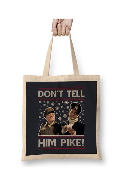 dekado حقيبة حمل بنمط محبوك من Dads Army Don't Tell Him Pike Christmas بمقبض ...