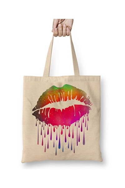 dekado Lips Like Candy Tote Bag Long Handle