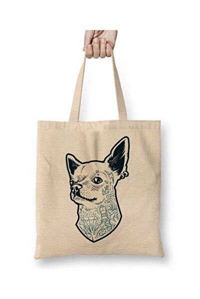 dekado Bad Chihuahua Tote Bag Long Handle