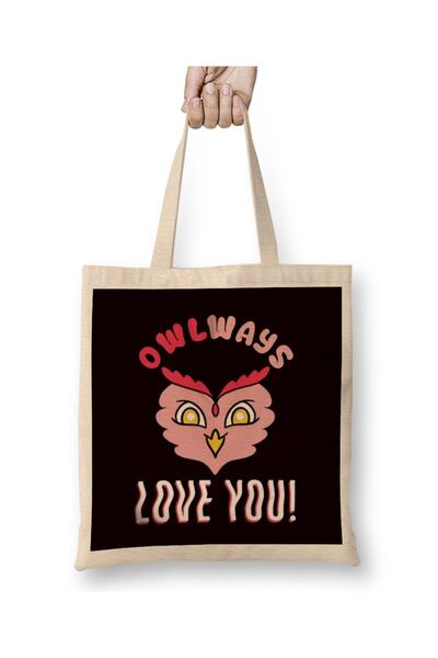 dekado حقيبة حمل للزوجين من Owl Always Love You Heart Valentines Day بمقبض طويل