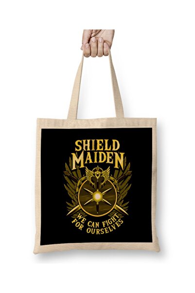 dekado حقيبة قماش Shield Maiden We Can Fight For Ourselves Warrior بمقبض طويل