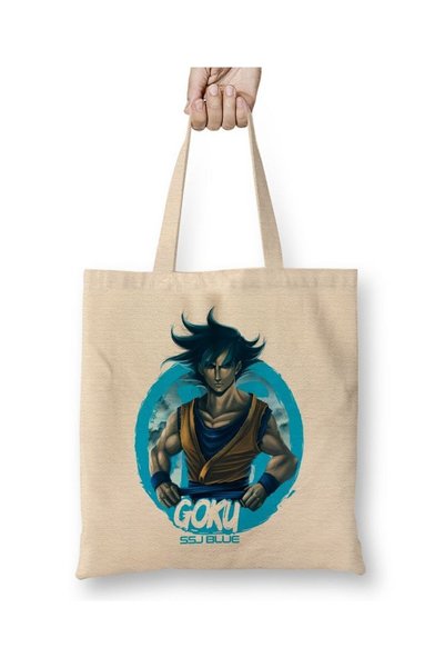 Generic Brand Goku Ssj Blue Cloth Bag Long Handle