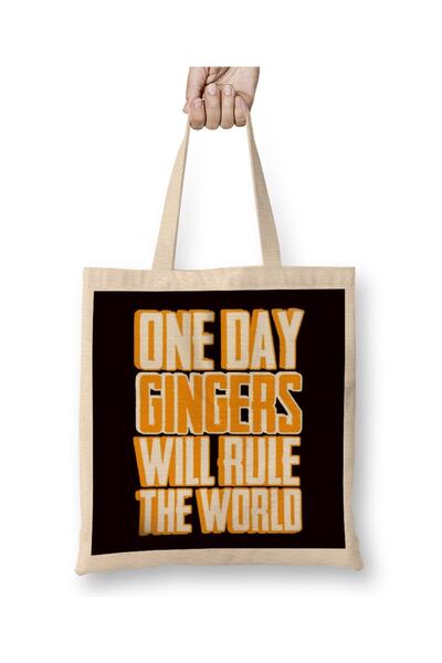 dekado Gingers Will Rule World Redhead Red Orange Haired Cloth Bag Long Handle