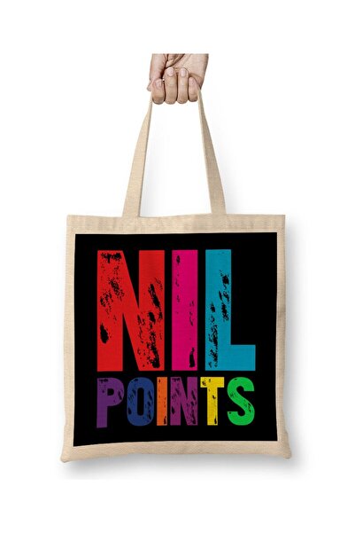 dekado حقيبة قماش نصية من Nil Points بمقبض طويل