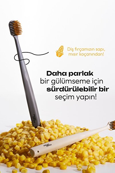 Probident Probiwhite Spiral Uçlu Vegan Gri Diş Fırçası - Hassas Dişler İçin