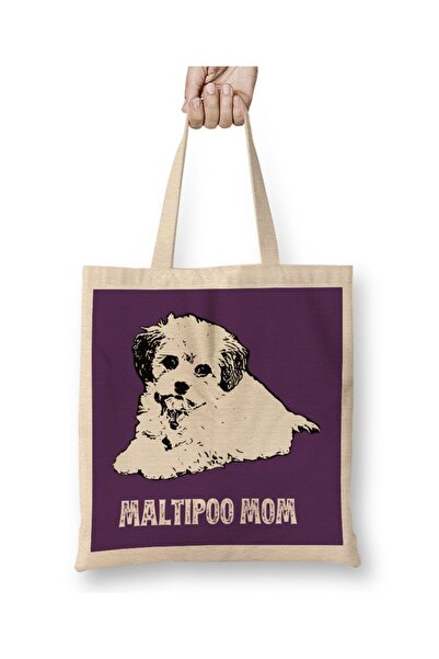 dekado Maltipoo Mom Maltipoo Design 01 Cloth Bag Long Handle
