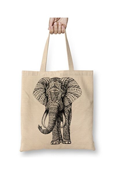 dekado حقيبة قماش Elefante بمقبض طويل