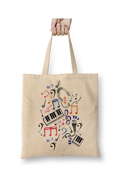 dekado Good Jumpers Music Notes And Symbols Music Notes Cloth Bag Long Handle
