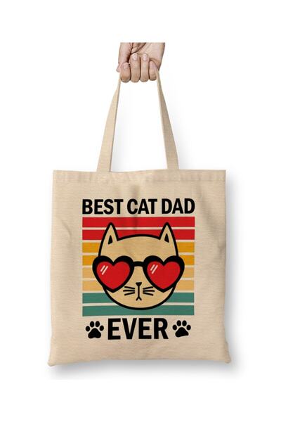 Generic Brand Best Cat Dad Ever Retro Design for Cats Lover Dads Love Cat Tot...