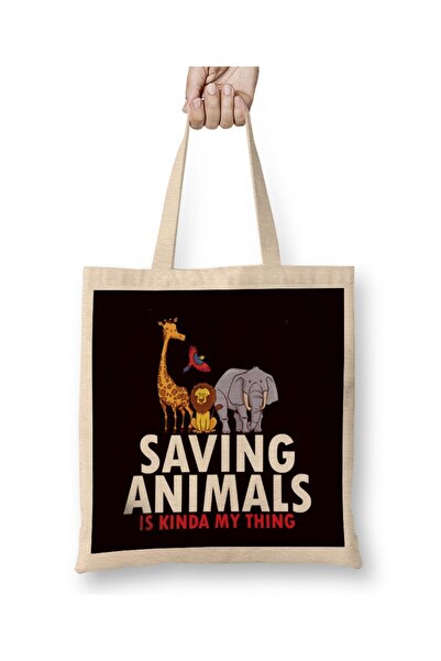 Generic Brand حقيبة حمل بيطرية من Saving Animals Welfare Rescue Rights مع مقب...