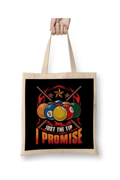dekado حقيبة حمل ذات مقبض طويل من Just The Tip I Promise Pool Cue Billiards Pun