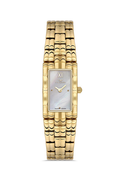 FERRO ساعة يد نسائية بسوار فولاذي أصفر FL40161A-B مقاومة للماء 3ATM مع ضمان ل...