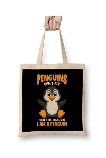 dekado حقيبة حمل من Penguins Can t Fly And Therefore I Am a Penguin بمقبض طويل