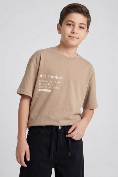 Dmb Αγορίστικο βαμβακερό κοντομάνικο καλοκαιρινό μπλουζάκι με βασική άνετη εφ...