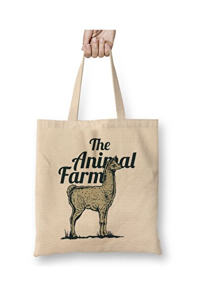 Generic Brand حقيبة قماش لاما من The Animal Farm بمقبض طويل