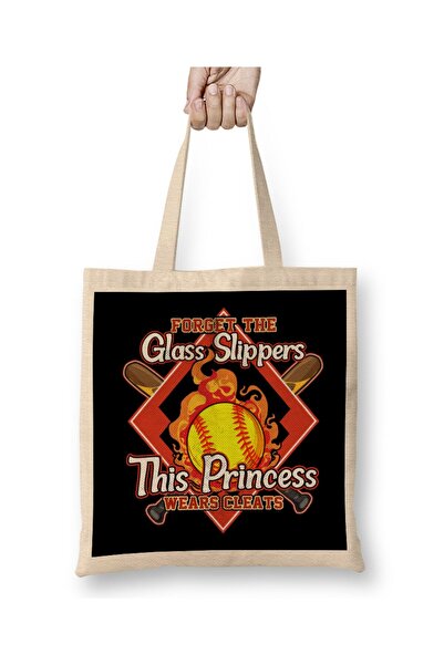 dekado حقيبة قماش بمقبض طويل من Forget Glass Slippers This Princess Wears
