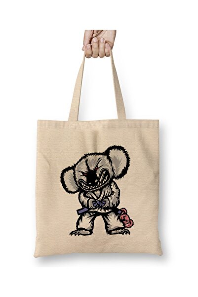 Generic Brand Dabbing Koala Brazilian Jiu Jitsu Bjj Gift 02 Tote Bag Long Handle