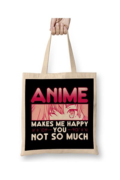 dekado حقيبة حمل بمقبض طويل من Anime Makes Me Happy You Not So Much