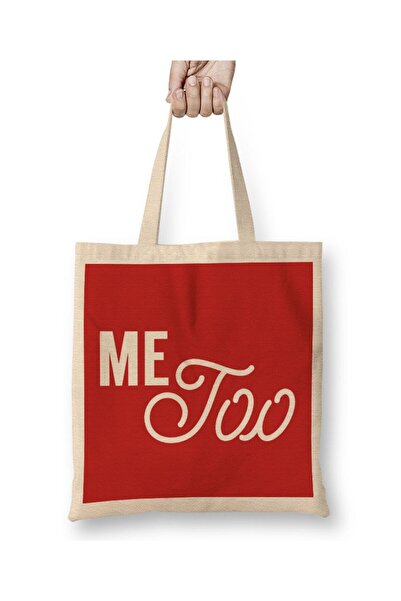 dekado حقيبة قماشية بنقشة الحروف Me Too بمقبض طويل