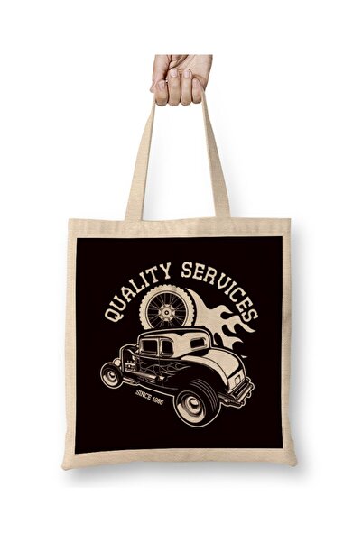 dekado حقيبة حمل جراج السيارات الكلاسيكية القديمة من Hot Rod Service ذات مقبض...
