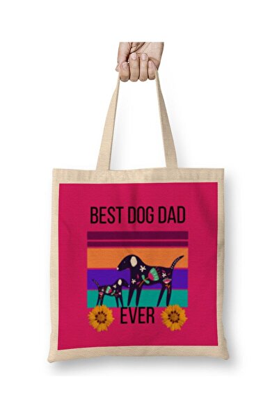 dekado BEST DOG DAD EVER Fathers Day Gift 2021 Tote Bag Long Handle