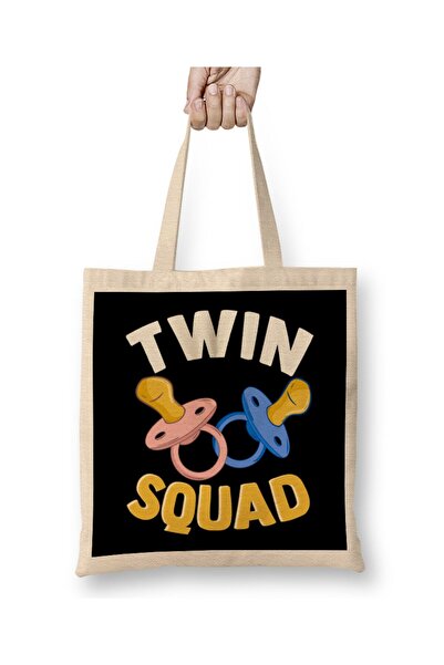 dekado Cute & Funny Twin Squad Twinning Baby Pacifiers Diaper Bag Long Handle