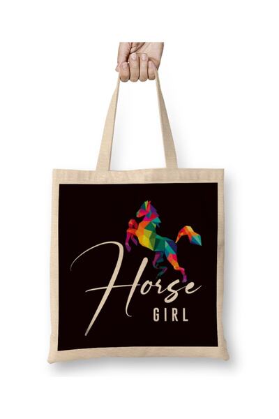 dekado حقيبة حمل ذات مقبض طويل من Horse Girl ذات وجهين من Equestrian Sport