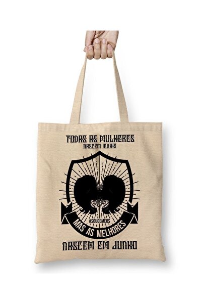 dekado Gêmeos Preta Junho Feminino Tote Bag Long Handle