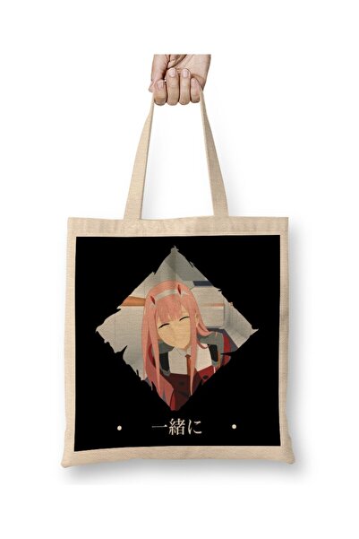 dekado حقيبة قماش Zero Two From Darling In The Franxx Arigatou بمقبض طويل