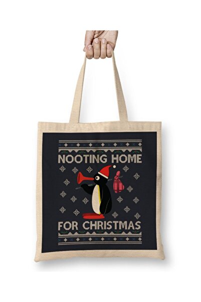 dekado حقيبة Pingu Noting Home لعيد الميلاد ذات مقبض طويل