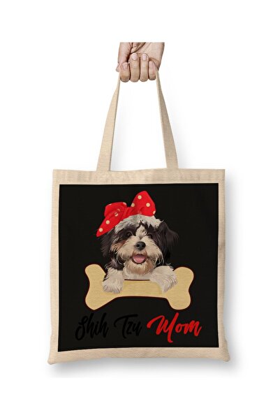 dekado Womens Shih Tzu Mom Dog Owner Mothers Day Gift 01 Cloth Bag Long Handle
