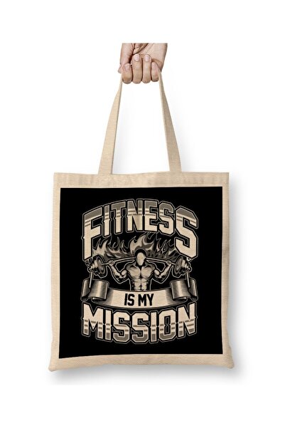 Generic Brand Fitness Is My Mission Gym Cardio Weightlifting Cloth Bag Long H...