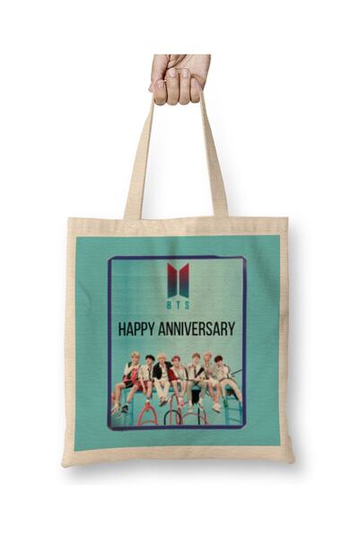 dekado Happy 8 Years To Bts Army Gift Merch Cloth Bag Long Handle