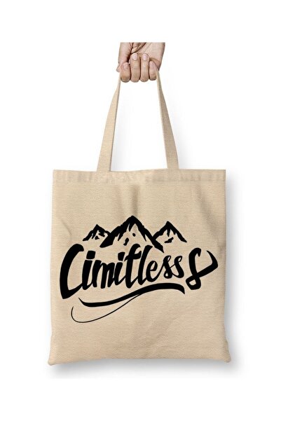dekado Cimitless Limitless Logo Preto Cloth Bag Long Handle