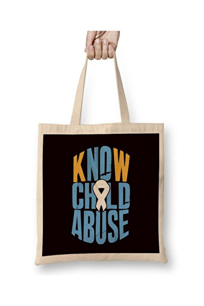 dekado حقيبة قماش بشريط أزرق من No Child Abuse Prevention Awareness Month Apr...
