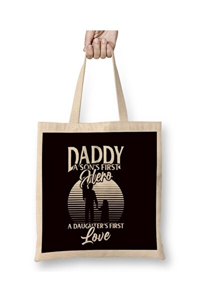 Generic Brand Daddy Son´s Hero Daughter´s Live Papa Dad Father Stepdad Tote B...