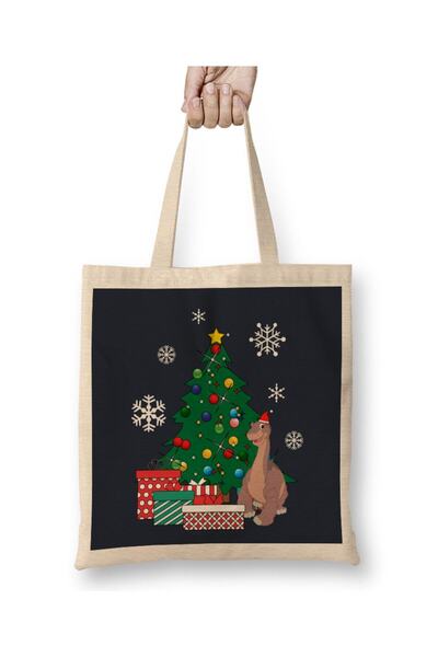 dekado حقيبة قماش Littlefoot Around The Christmas Tree Land قبل الزمن بمقبض طويل