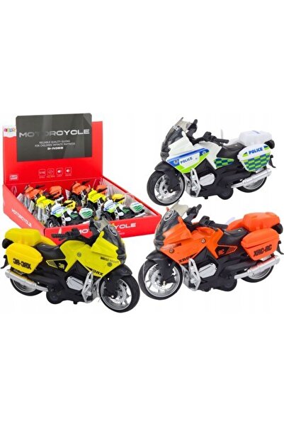 LeanToys Motocicletă sport cu transmisie prin fricțiune 3 modele Galben Porto...