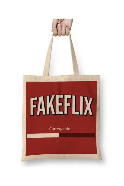 dekado حقيبة قماش Fakeflix بمقبض طويل