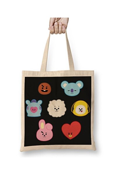 dekado Bts Bt21 Characters Tote Bag Long Handle