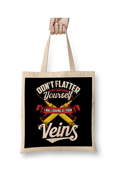 dekado Don't Flatter Yourself I Was Looking At Your Veins Tote Bag Long Handle