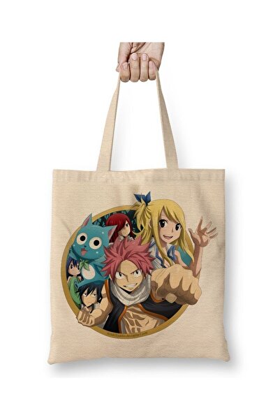 dekado حقيبة يد بتصميم Fairy Tail Anime Erza Scarlet Happy Lisanna Straus بمق...
