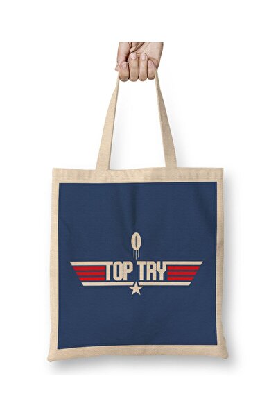 dekado حقيبة حمل ذات شعار Top Gun Top Try Rugby Ball بمقبض طويل