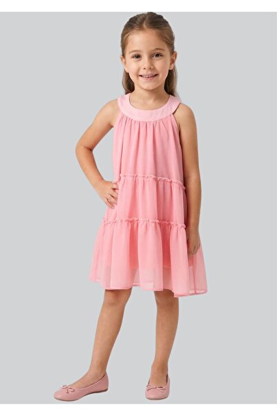 ww waka waka kids store Κοριτσίστικο καλοκαιρινό φόρεμα από σιφόν με βολάν