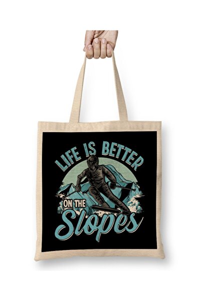 dekado حقيبة قماش للتزلج والتزلج على الجليد من Life Is Better On The Slopes ب...