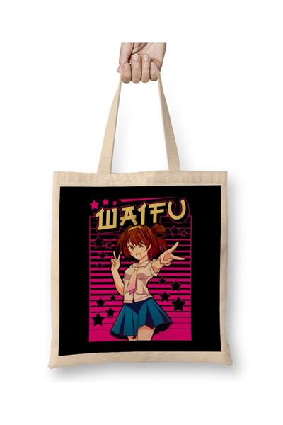 dekado حقيبة حمل مانغا يابانية لطيفة من Waifu Anime Girl بمقبض طويل