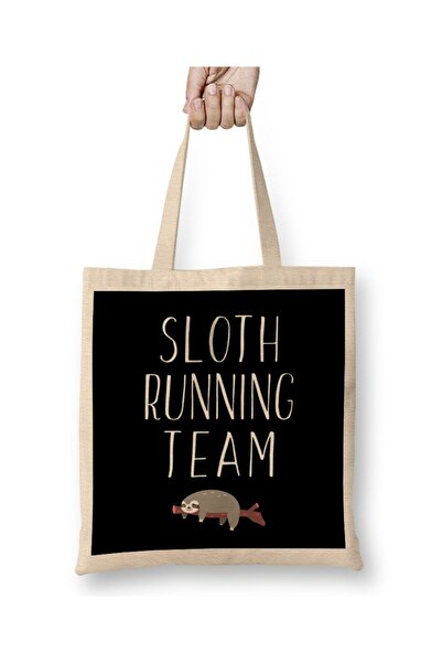 dekado حقيبة حمل للنوم من شركة Sloth Running Team Lazy Sleepy Sloth ذات مقبض ...