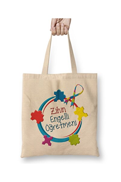 dekado Mind Egenllliler Teacher Cloth Bag Long Handle