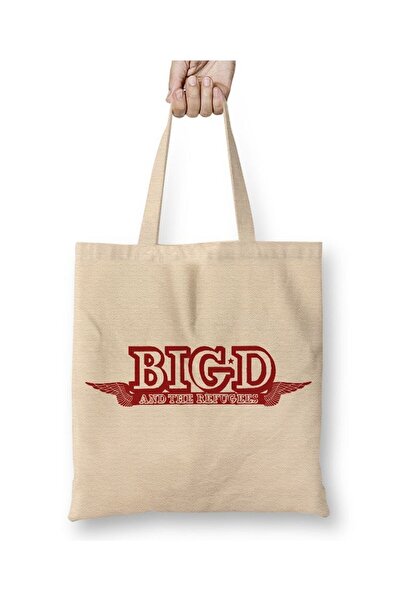 dekado حقيبة قماش تحمل شعار Bigd بمقبض طويل