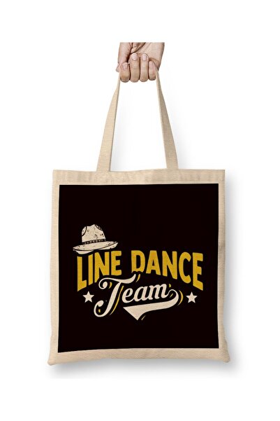 dekado Line Dance Team Cowboy Hut Western Country Music Linedance Tote Bag Lo...